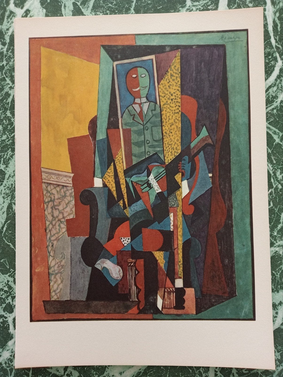 Pablo Picasso prent Kubisme, Ophalen of Verzenden, 1960 tot 1980, Gebruikt, Overige onderwerpen