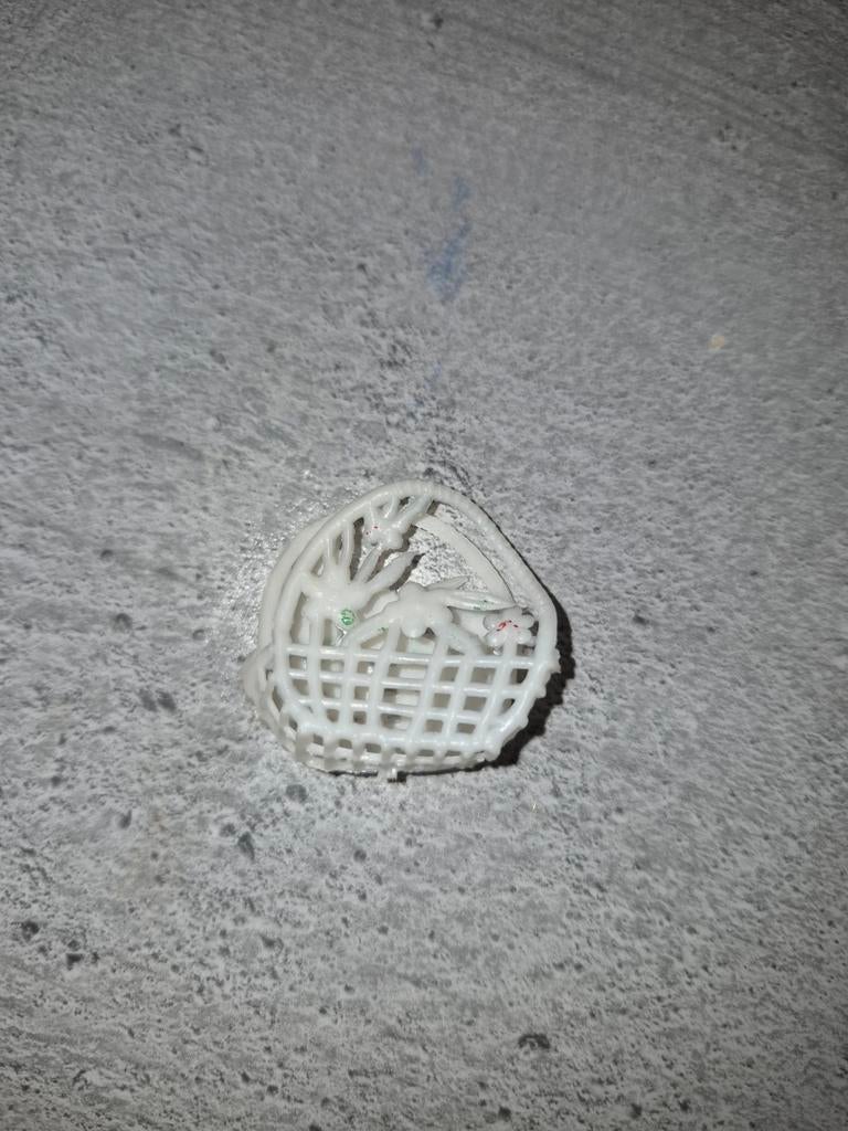 805 Vintage Barbie tasje - Wit rieten mandje, Ophalen of Verzenden, Gebruikt
