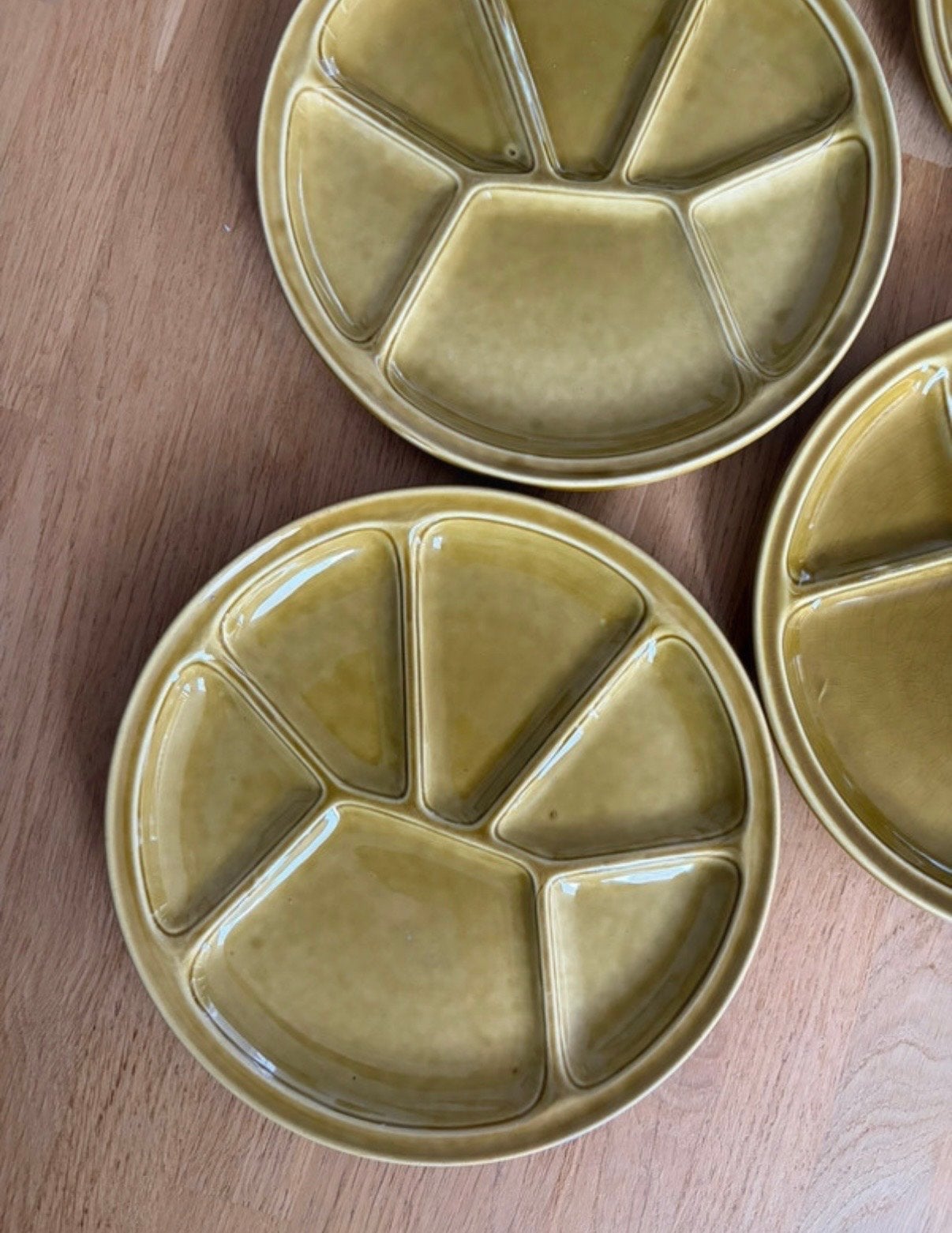 Set van 5 vintage aardewerk snack/tapas schalen, Antiek en Kunst, Ophalen of Verzenden