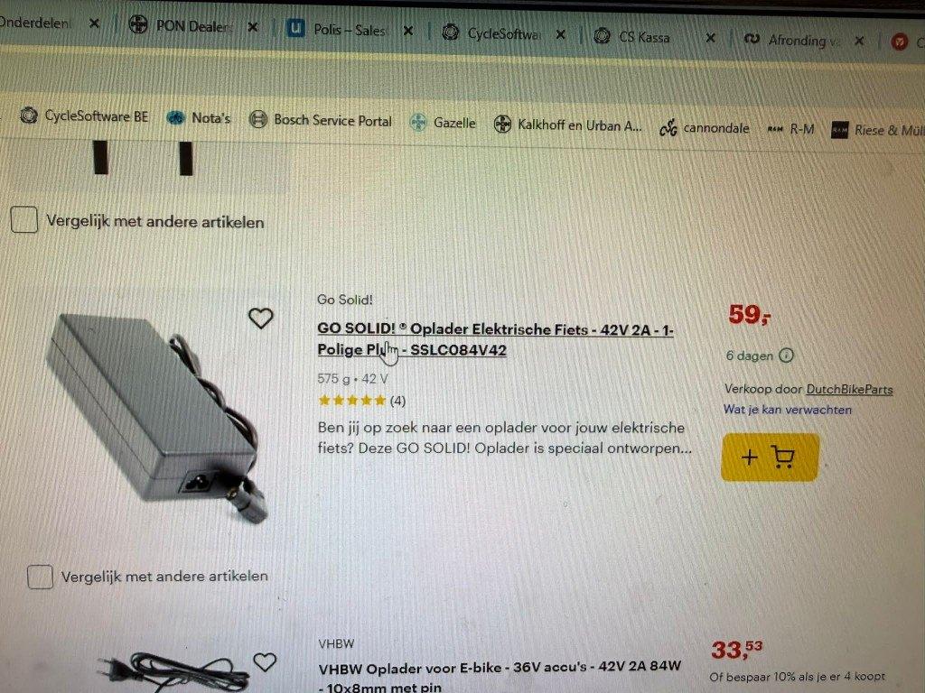 lader electrische fiets, Ophalen of Verzenden, Nieuw