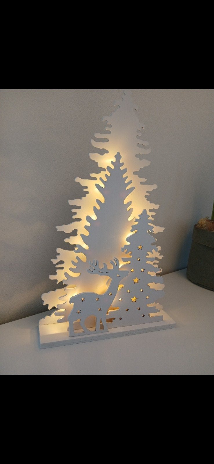 kerstboompje hout met verlichting, Ophalen