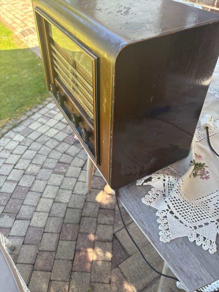 Vintage Philips Buizenradio - Klassieke Radio, Ophalen of Verzenden, Buis of Buizen