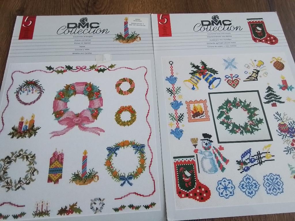 2 dmc collection kerstpatroontjes, Ophalen of Verzenden, Zo goed als nieuw, Handborduren, Patroon