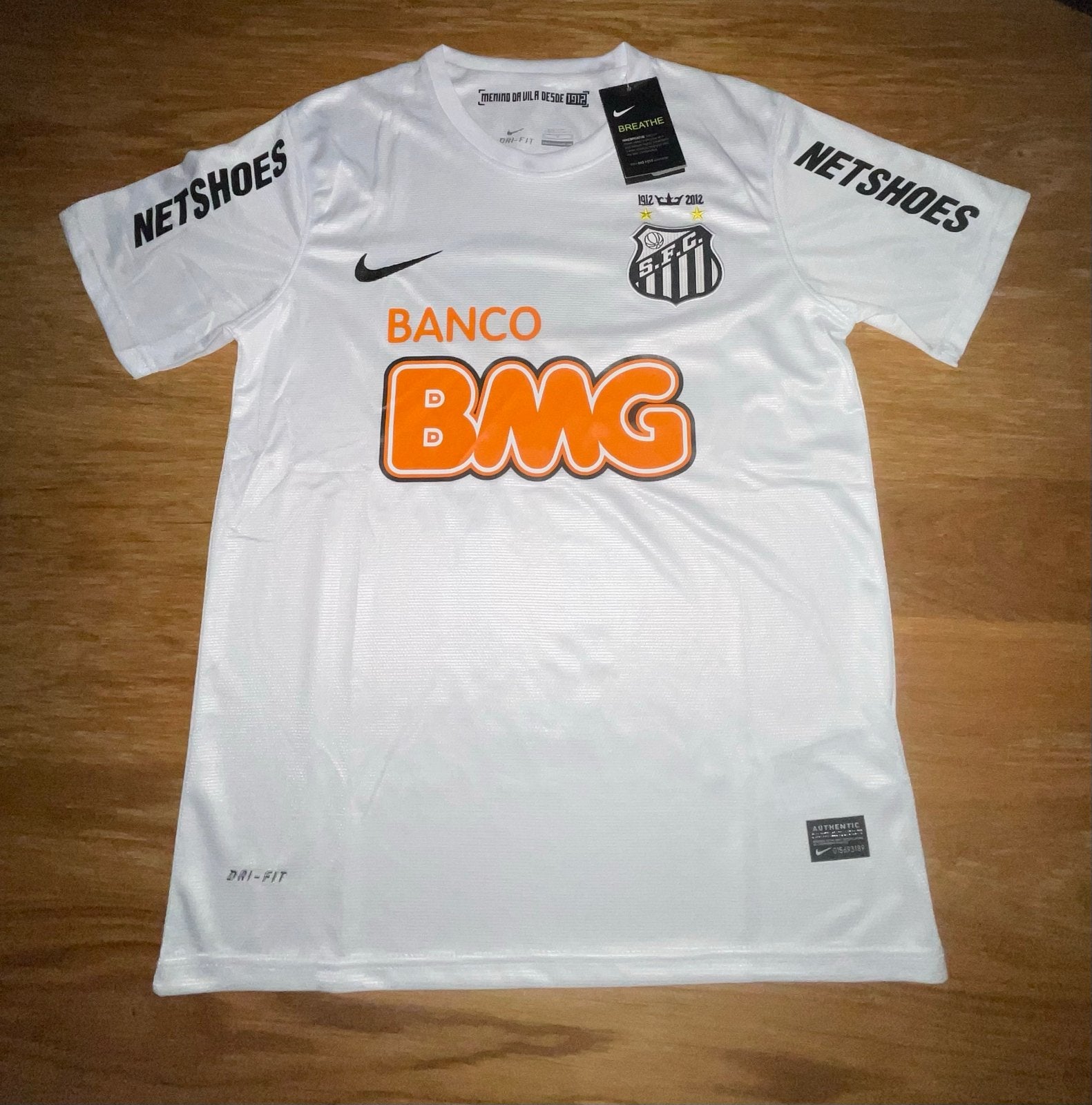 Neymar Jr 2011/12 Santos Fc thuisshirt, Kleding | Heren, Sportkleding, Maat 48/50 (M), Wit, Nieuw, Ophalen of Verzenden
