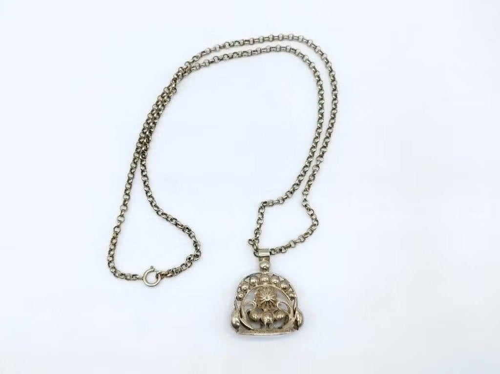 Zilveren jasseronketting met cachet hanger, 71 cm., Info@zilverwebsite.nl, Verzenden, Zo goed als nieuw, Zilverwebsite.nl