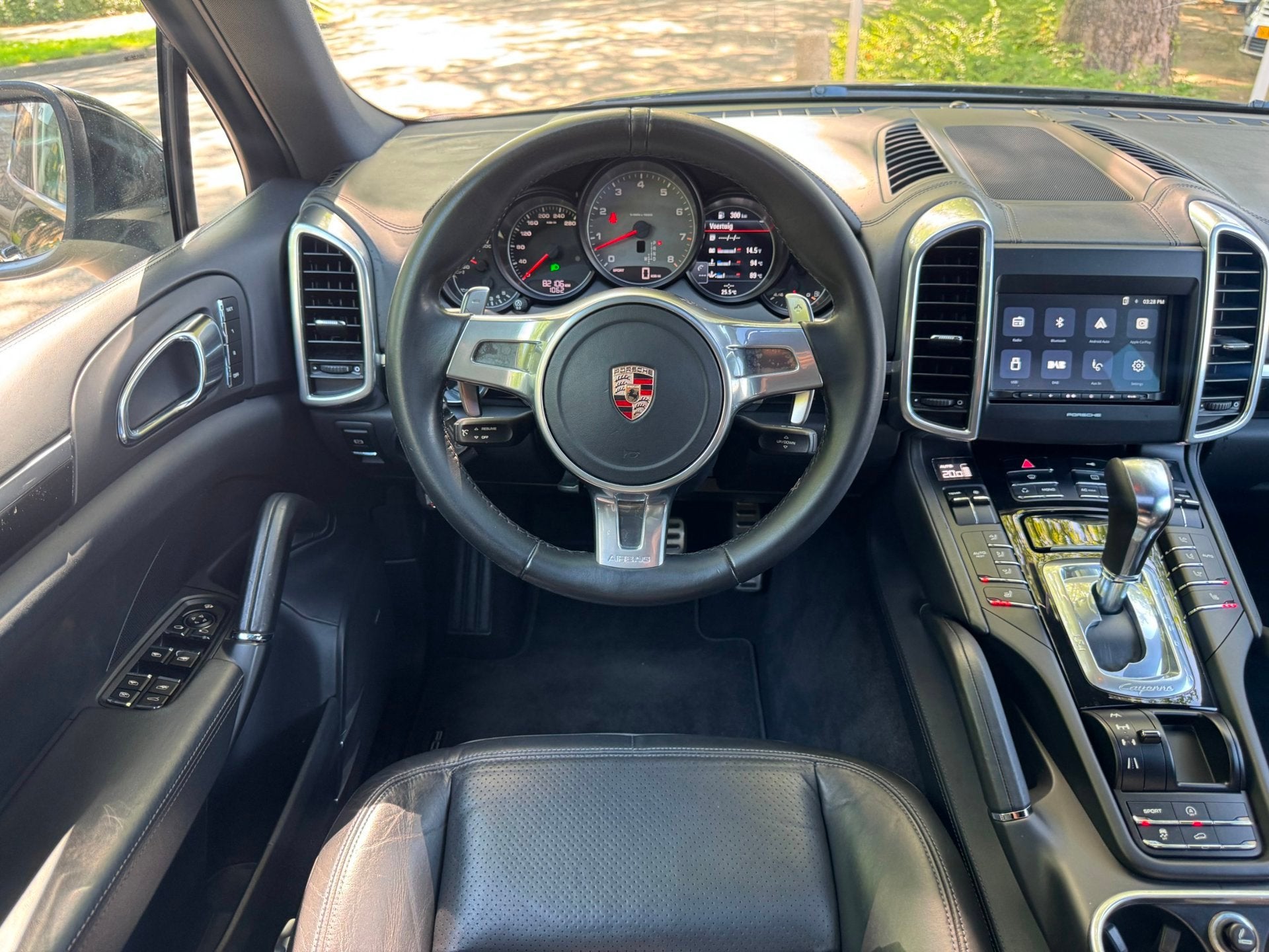Porsche Cayenne 4.8 S 400 PK 4x4 Lage kms Cam Leer Open dak, Auto's, Automaat, Gebruikt, 2080 kg, Zwart