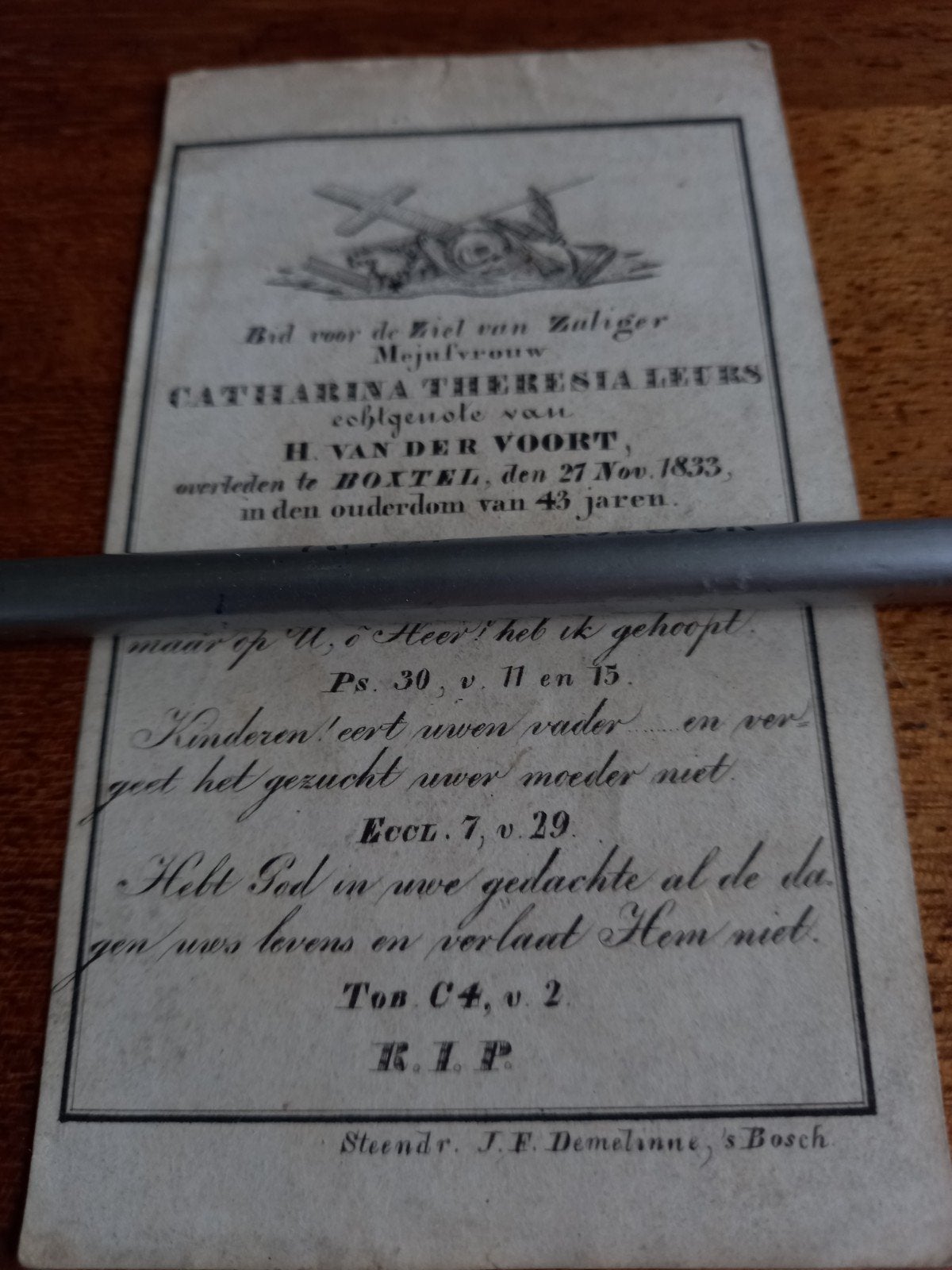 Boxtel, Verzamelen, Bidprentjes en Rouwkaarten, Ophalen of Verzenden