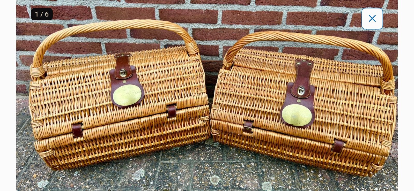 Picknick, opbergmand met voering ZGAN, Ophalen of Verzenden, Zo goed als nieuw