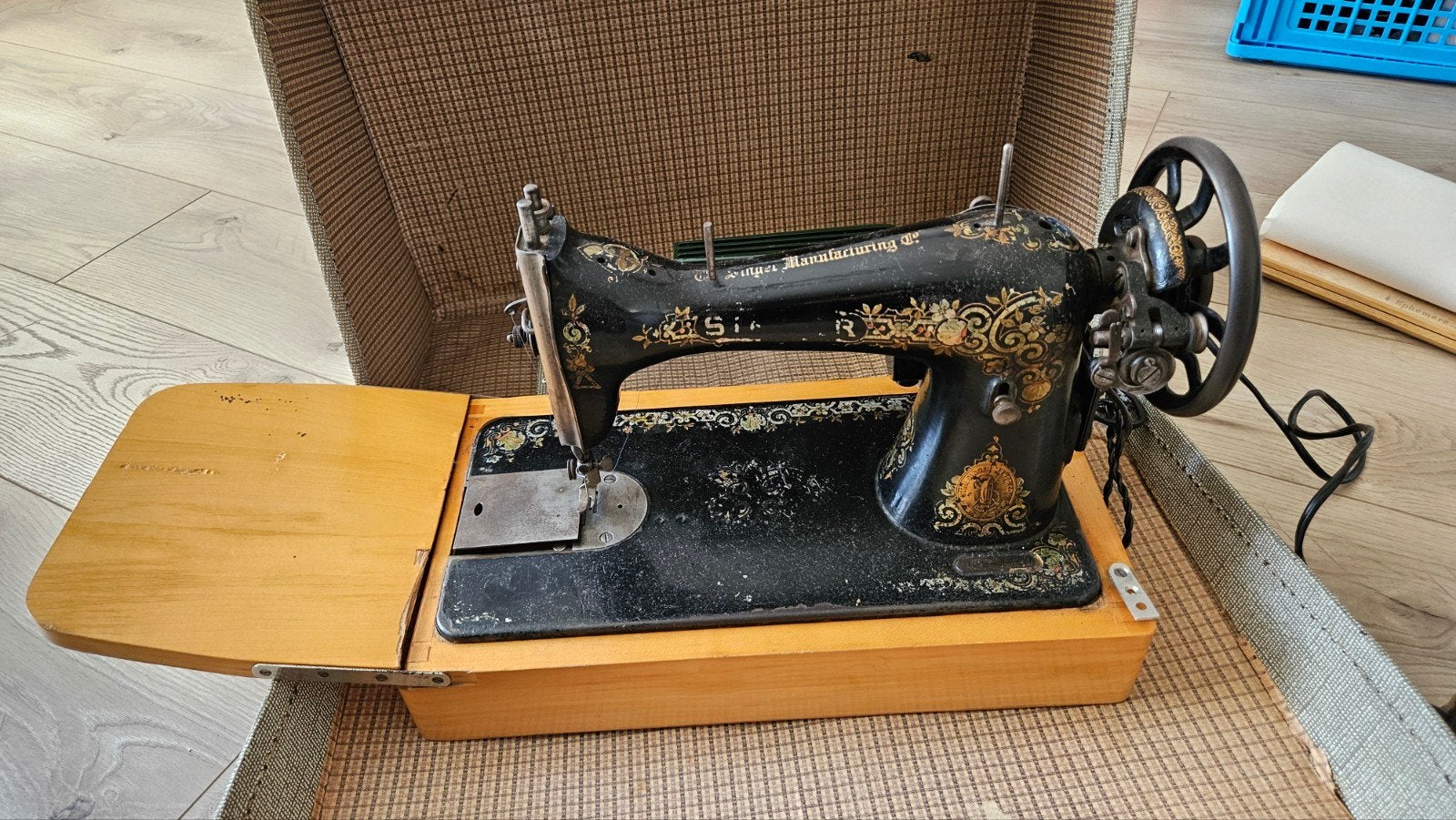 Originele Singer Naaimachine Elektrisch met Pedaal, Ophalen of Verzenden
