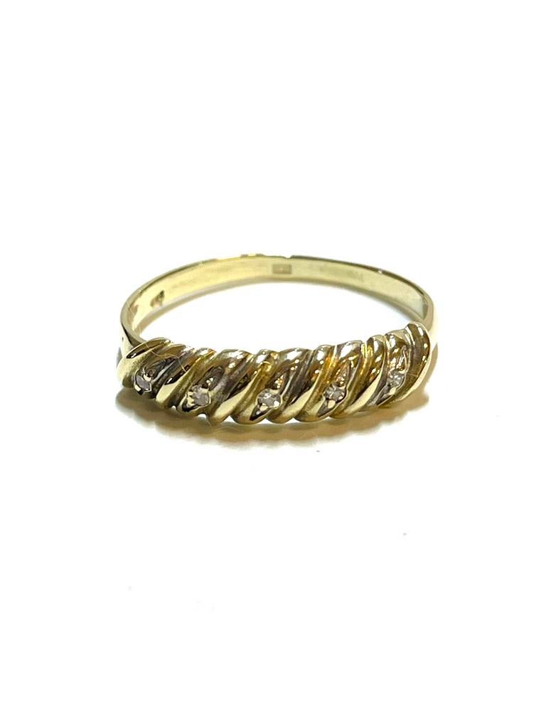 14k gouden ring met diamant, -, -, Ophalen of Verzenden, Zo goed als nieuw