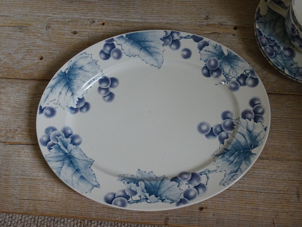 Servies, Barratts, VINEYARD GRAPES, blauw, zo goed als nieuw, Ophalen of Verzenden