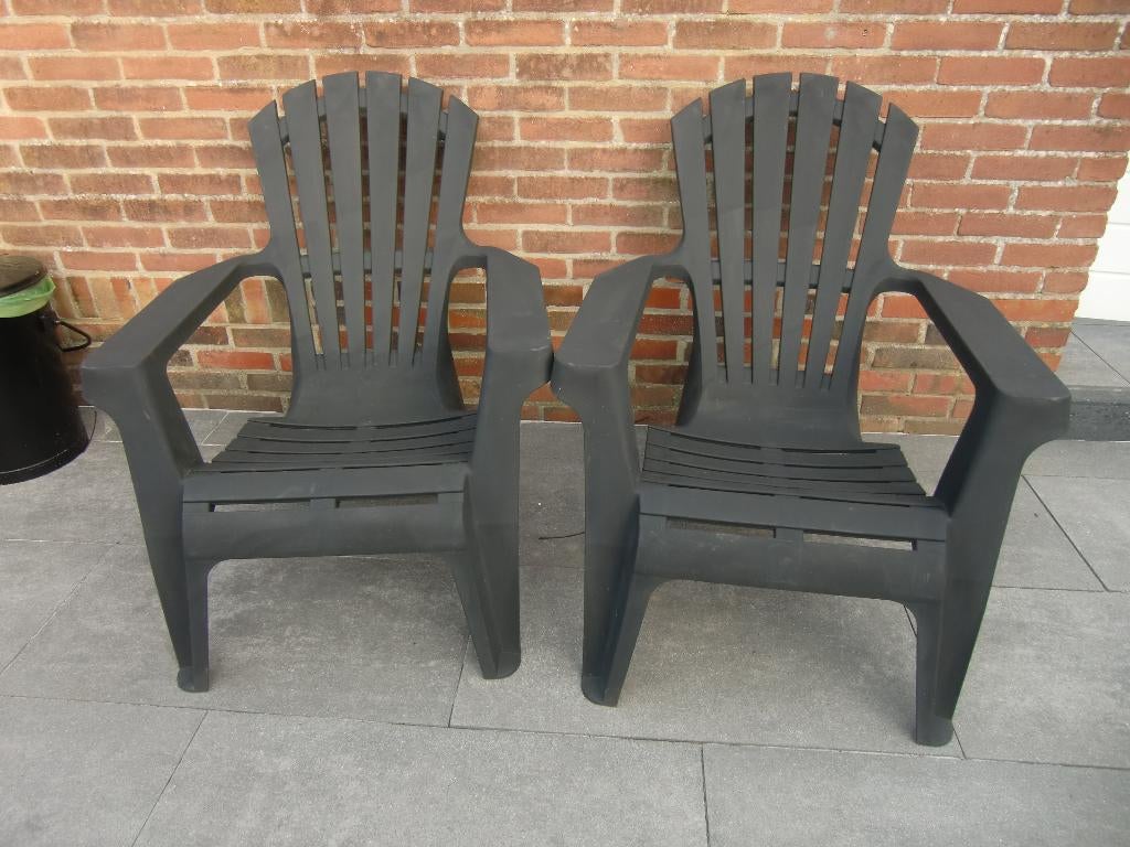 Tuinstoelen loungestoelen, Ophalen, Gebruikt, Kunststof, Stapelbaar