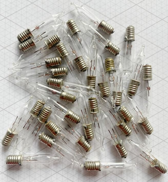 Mini-Gloeilampjes E5-fitting 24V 0,2A -kerstboom, modelbouw, Verzenden, Gebruikt