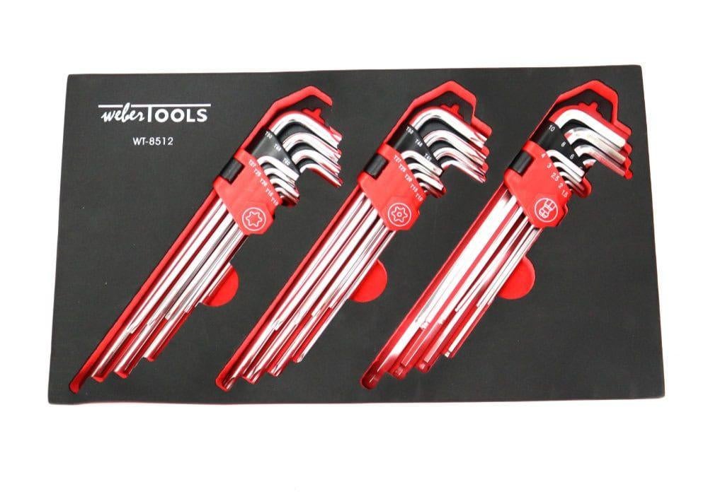 Haakse Torx, Torx-H & Inbus Sleutelset (Extra Lang) 27-delig, Ophalen of Verzenden, Nieuw