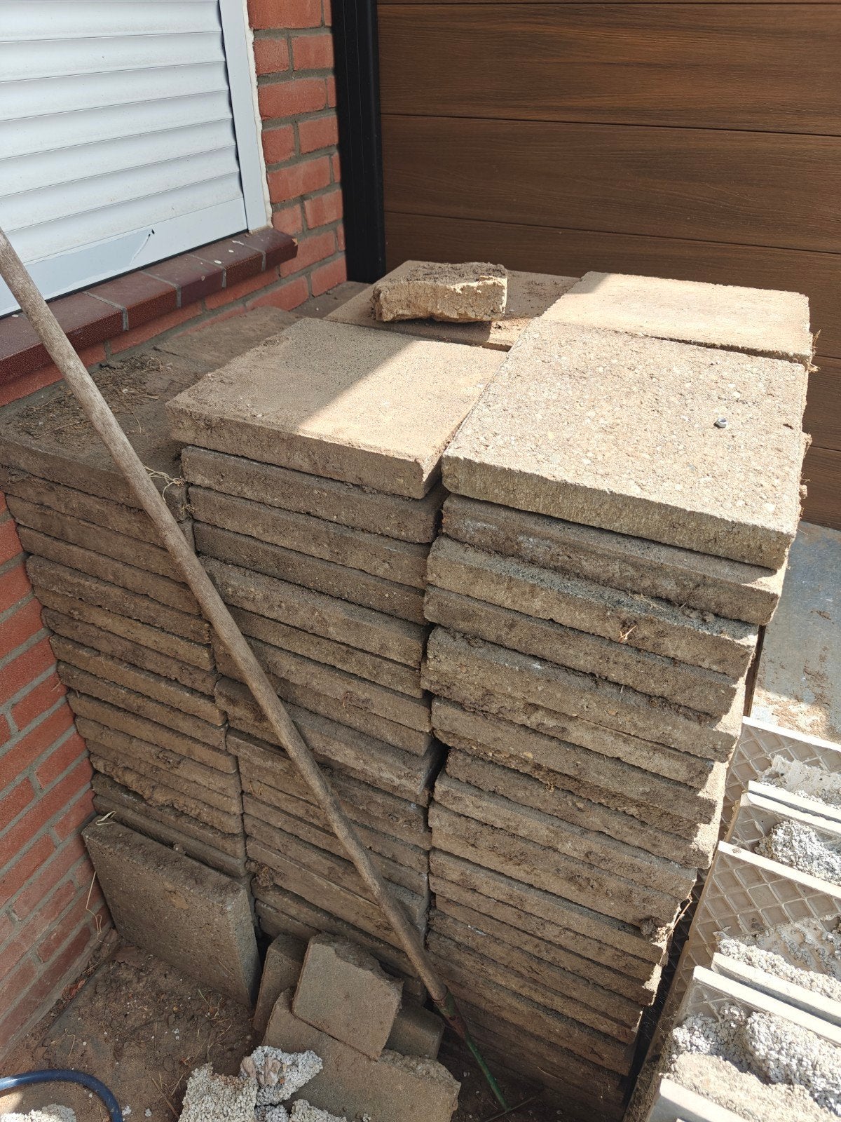 Gebruikte terrastegels, 30x30x4.5cm beton, ca. 18 m², Ophalen, Gebruikt, 10 m² of meer, Beton