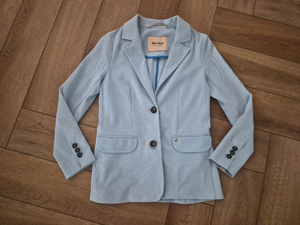 Prachtig lichtblauw colbert van Mos Mosh, maat S, MOS MOSH, Blauw, Ophalen of Verzenden, Zo goed als nieuw