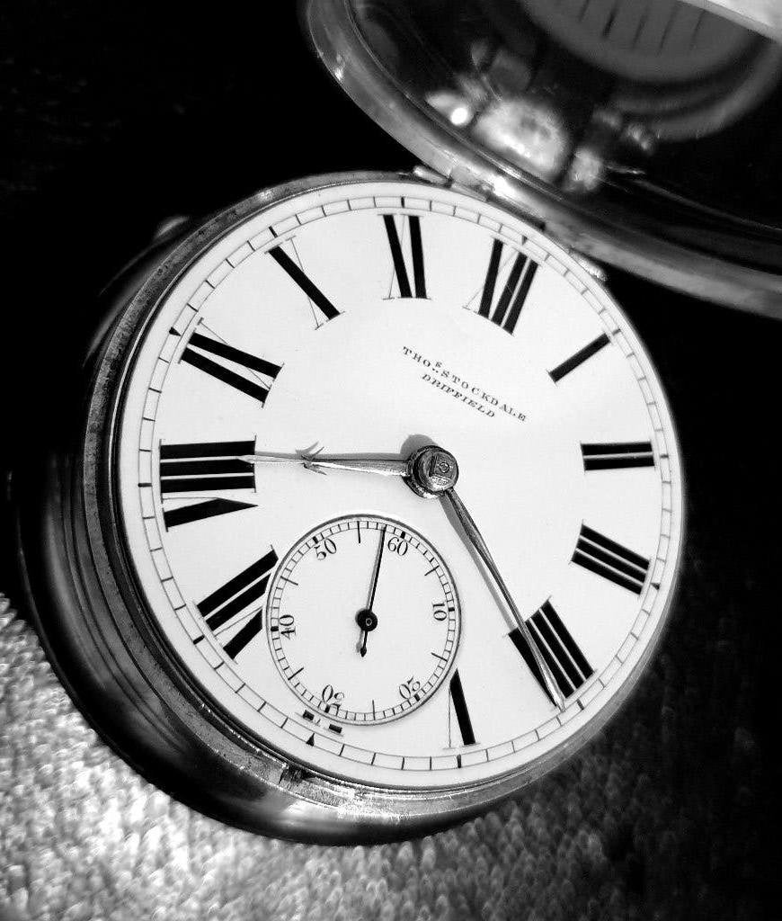 GROOT én ZWAAR zakhorloge met dubbele kast Chester 1878, Ophalen of Verzenden, Zilver, Overige typen