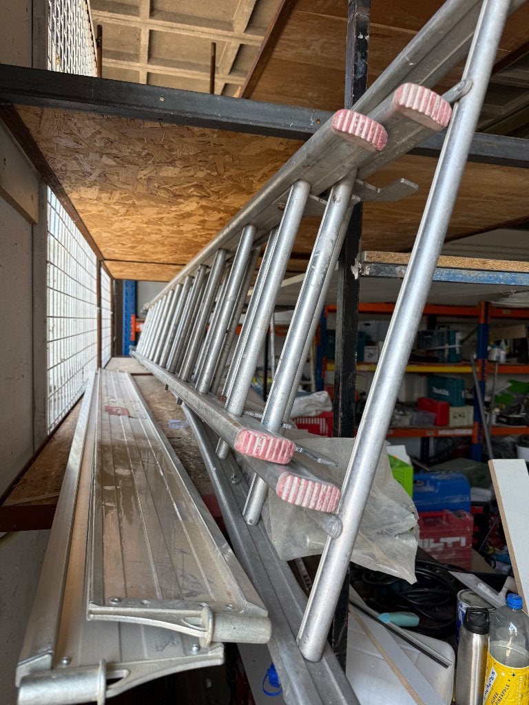 Schuif ladder, Ophalen, Gebruikt, Ladder, Opvouwbaar of Inschuifbaar