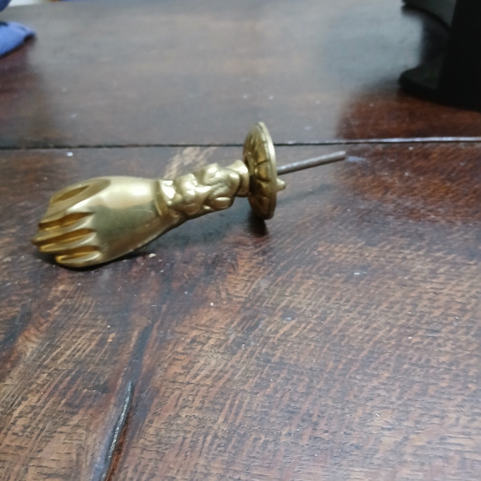 messing deurklopper hand, Antiek en Kunst, Ophalen of Verzenden