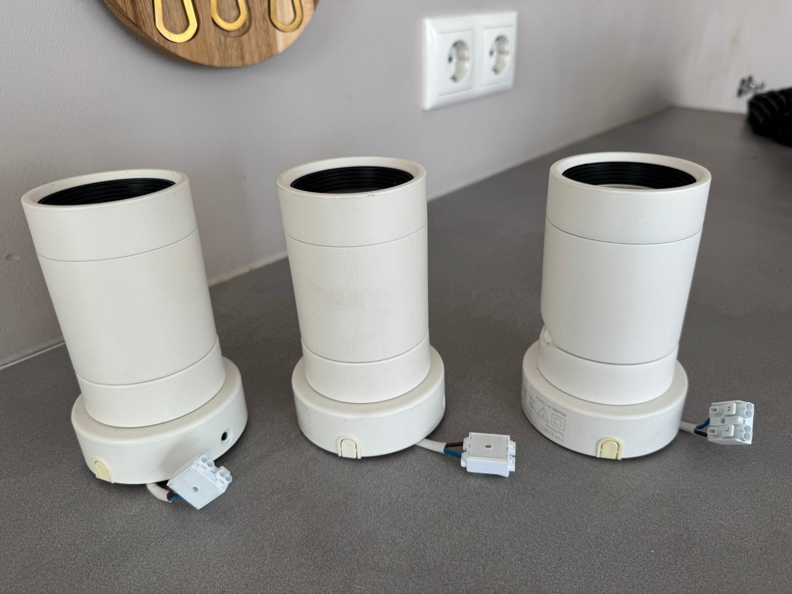 3 witte IKEA spotjes, Ophalen, Gebruikt, Wit, IKEA