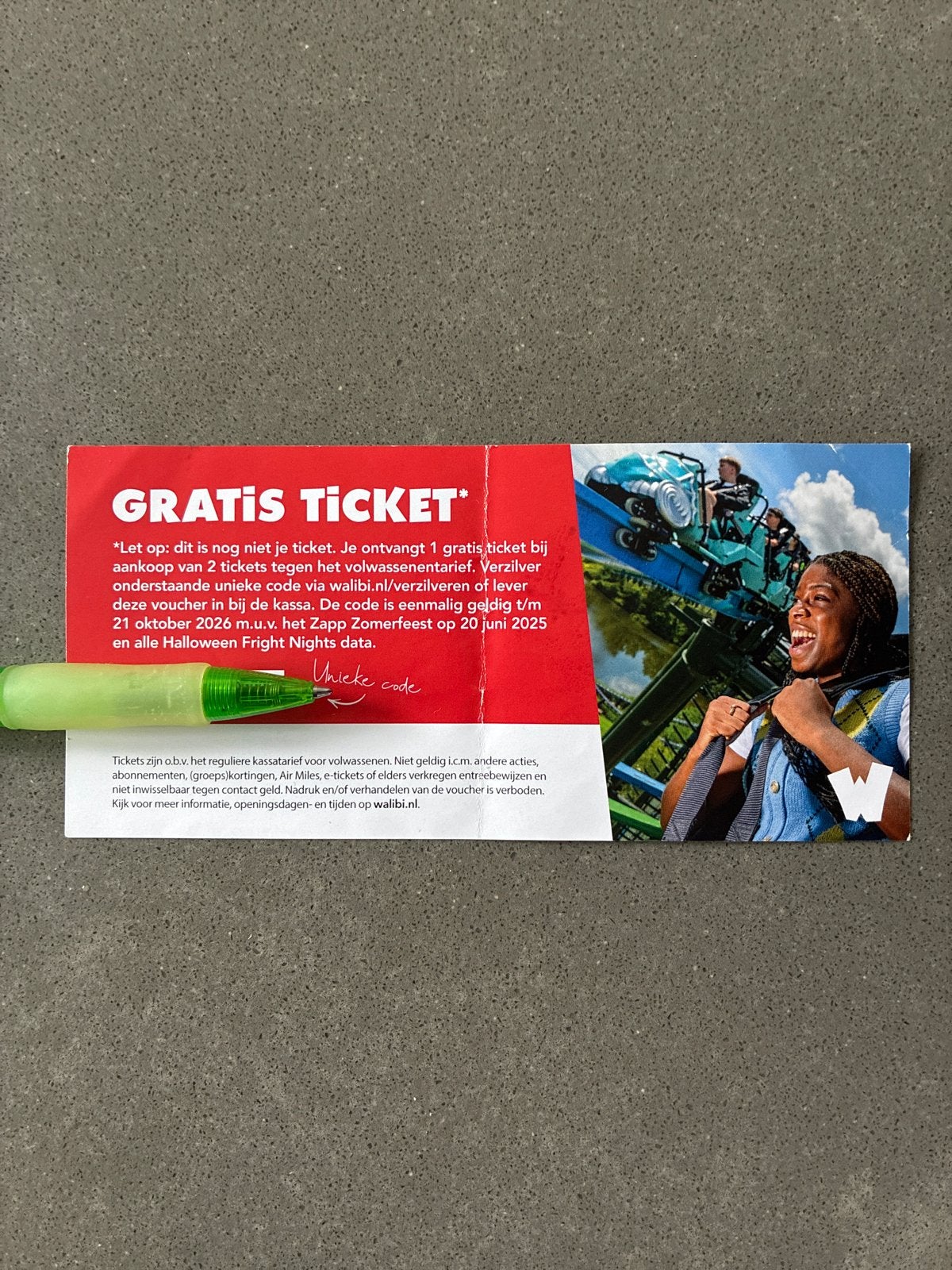 Walibi Gratis Ticket bij aankoop van 2 tickets, Tickets en Kaartjes, Twee personen, Kortingskaart