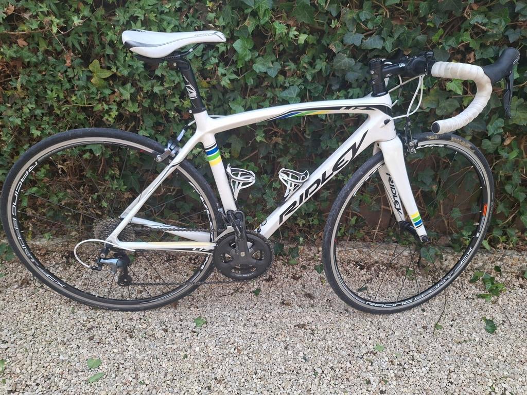 Ridley racefiets, wit, Shimano Tiagra, zo goed als nieuw, Overige merken, 28 inch, Gebruikt, Carbon