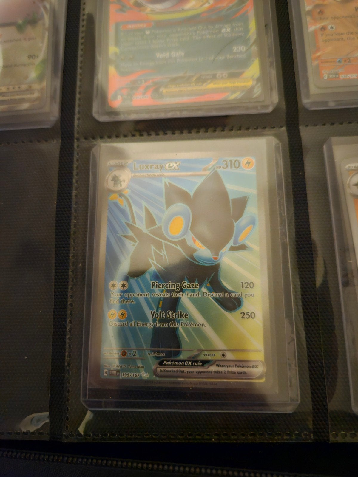 Pokemon Luxray ex 195/167 Twilight Masquerade, Ophalen of Verzenden, Zo goed als nieuw, Losse kaart, Foil