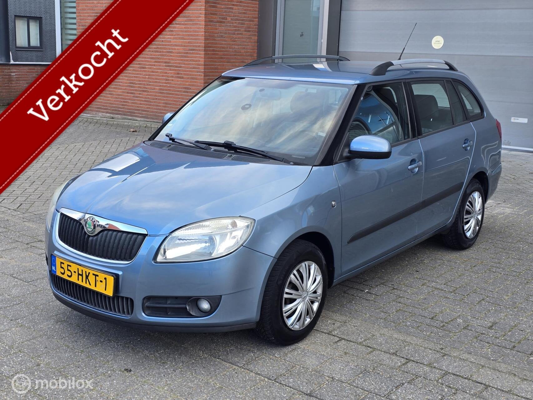 Skoda Fabia Combi 1.4-16V Ambiente✅️Airco✅️Apk✅️, Auto's, Skoda, Voorwielaandrijving, 4 cilinders, Blauw, Origineel Nederlands