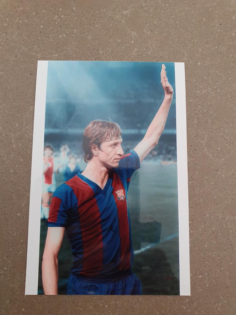 Afscheidswedstrijd Johan Cruijff Barcelona 1978, Verzamelen, Ophalen of Verzenden, Zo goed als nieuw, Ajax, Poster, Plaatje of Sticker
