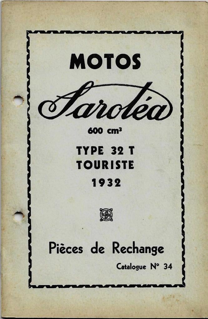Sarolea 32 T 600 cc pieces de rechange onderdelenboek (SR03), Motoren, Verzenden, Overige merken