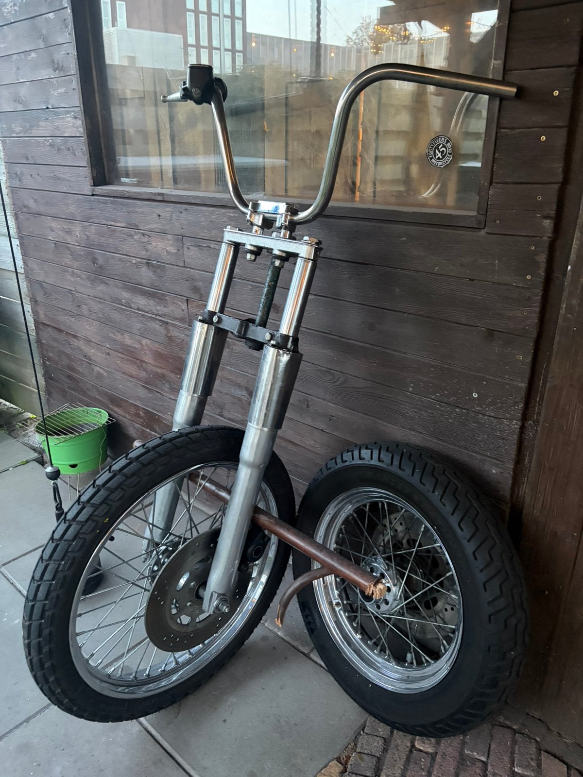 Voorvork voor je Harley chopper of bobber 21” of 15” ape, Motoren, Ophalen, Gebruikt