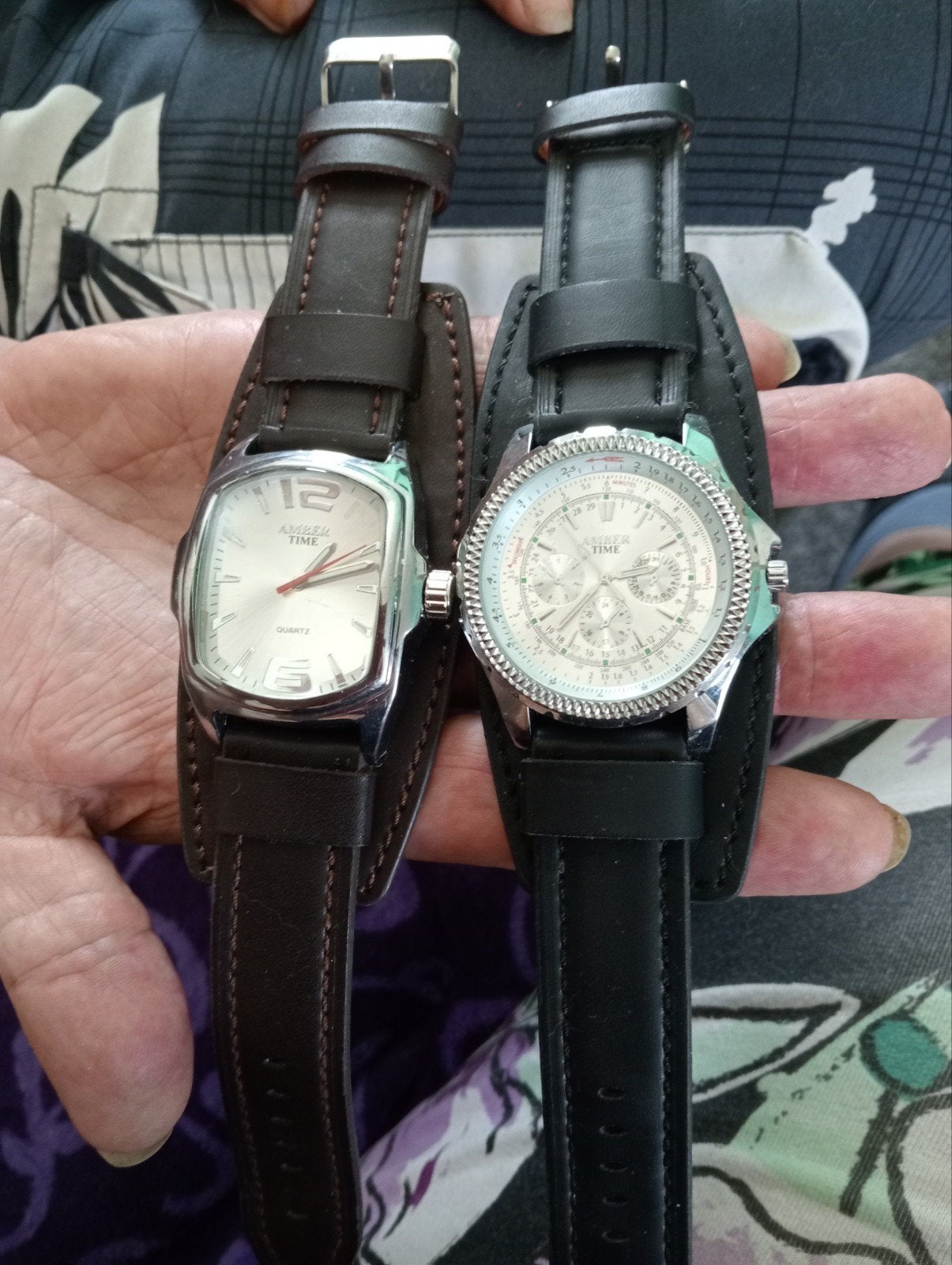 2 herenhorloges merk ambertime, Ophalen of Verzenden, Staal, Overige merken, 1960 of later