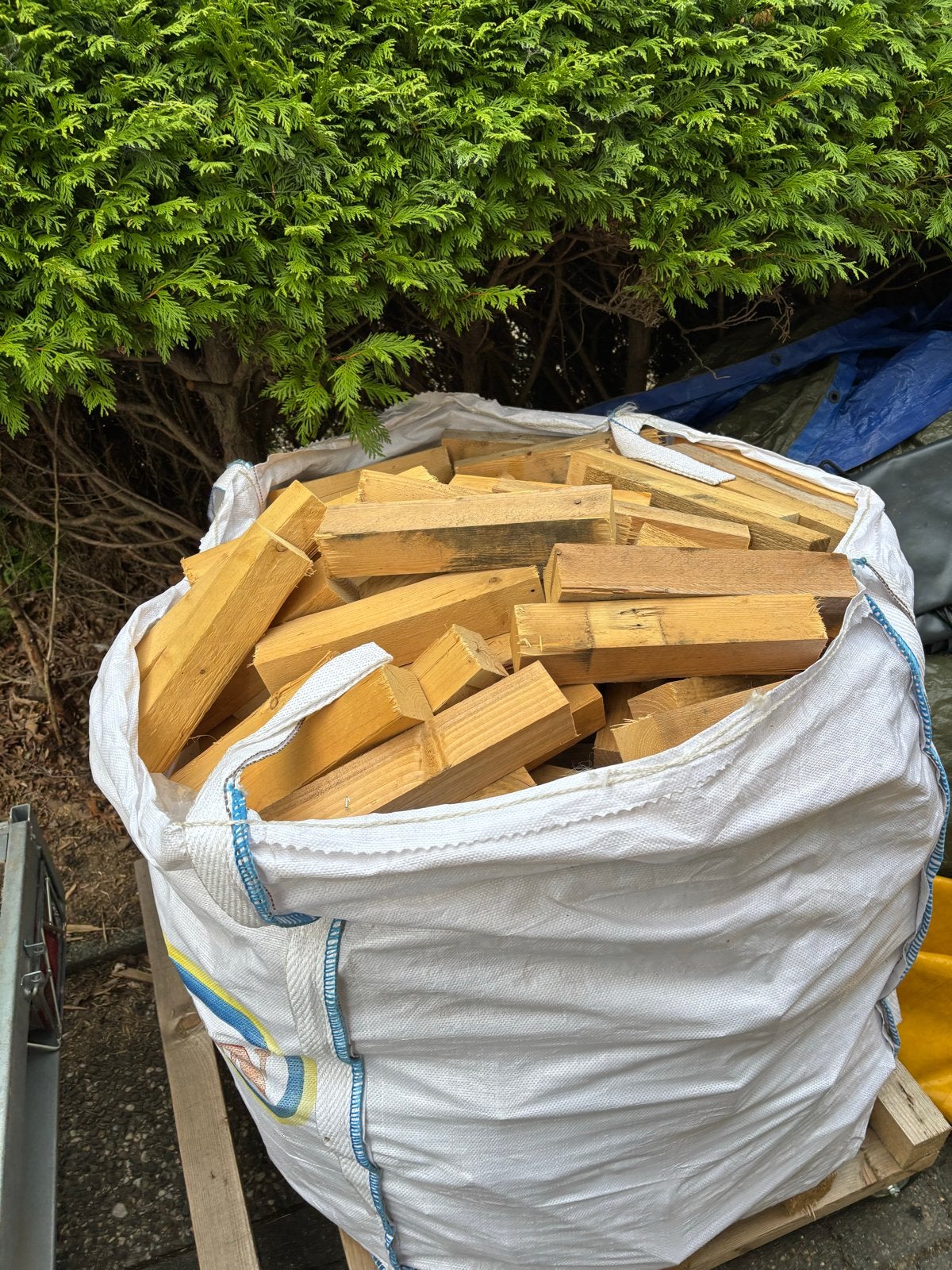 Bigbag kachelhout stookhout, Minder dan 3 m³, Ophalen, Overige houtsoorten, Blokken