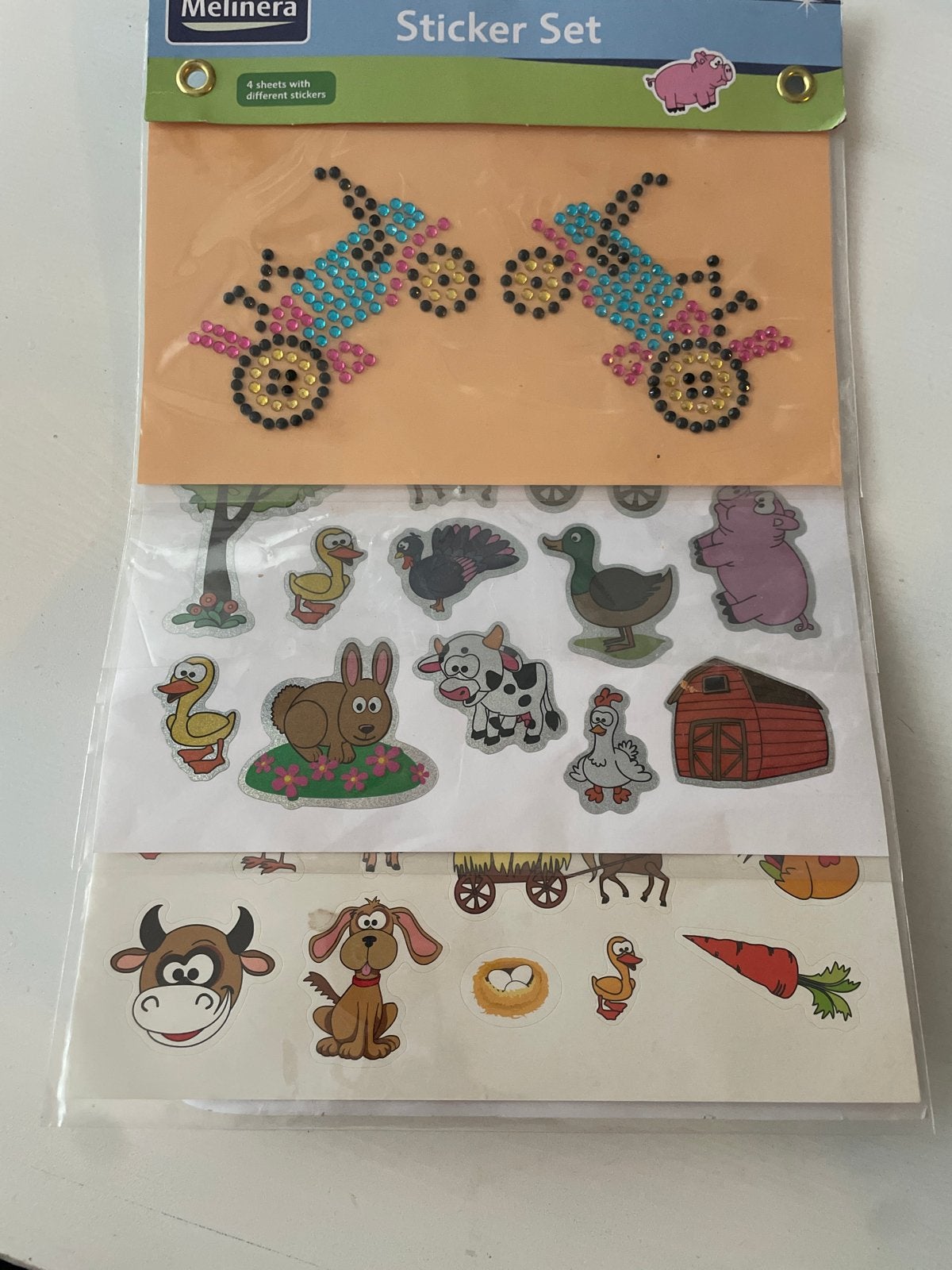 Melinera Sticker Set: Boerderijdieren en Glitter Stickers, Ophalen, Nieuw, Stickers en Plaatjes