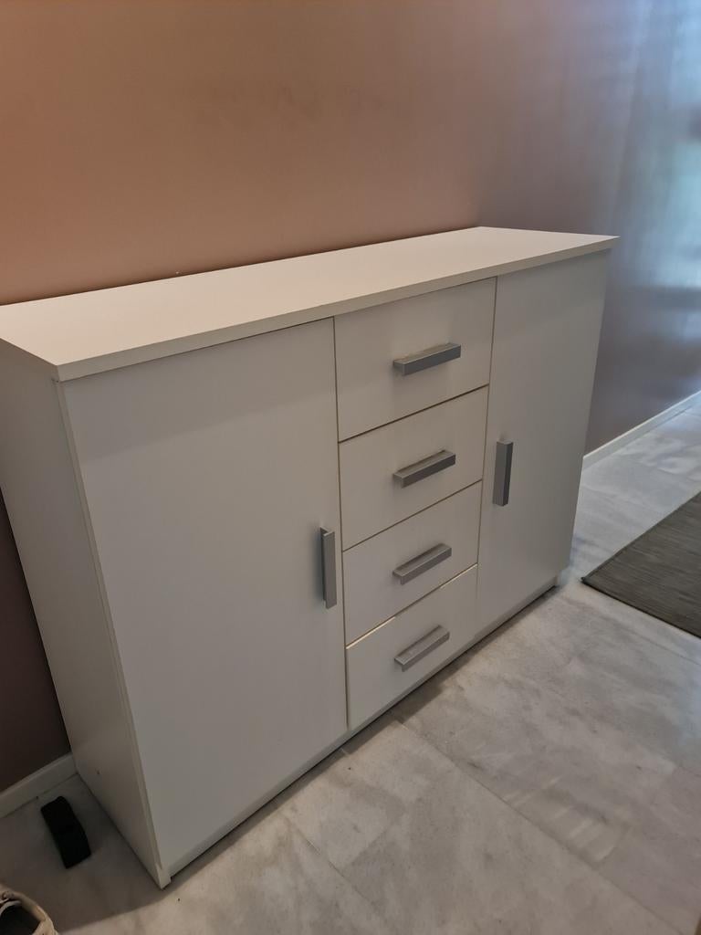 Moderne Halkast Wit - Zo goed als nieuw, Overige materialen, 100 tot 150 cm, Ophalen of Verzenden, Zo goed als nieuw