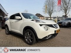 Nissan Juke 1.2 DIG-T S/S Acenta airco, Rijklaarprijs / 12 m, Auto's, Voorwielaandrijving, Zwart, 116 pk, Wit