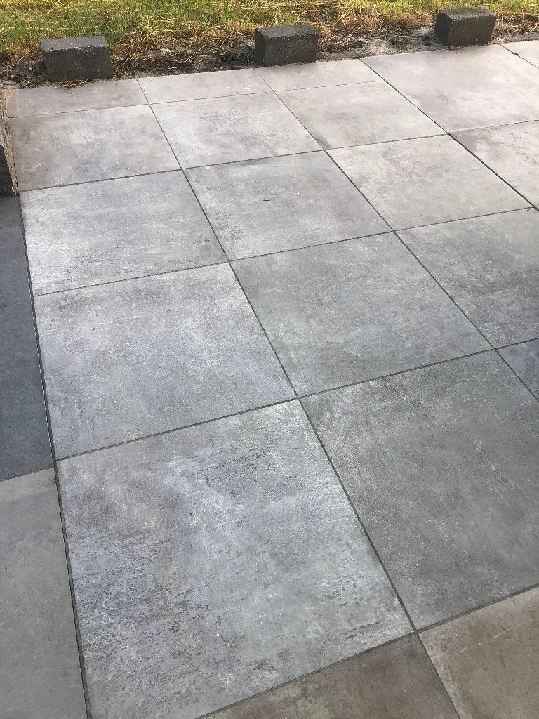 keramische terrastegels cult grey 60x60x2 cm actie opruiming, Keramiek, Nieuw, Ophalen of Verzenden, 10 m² of meer