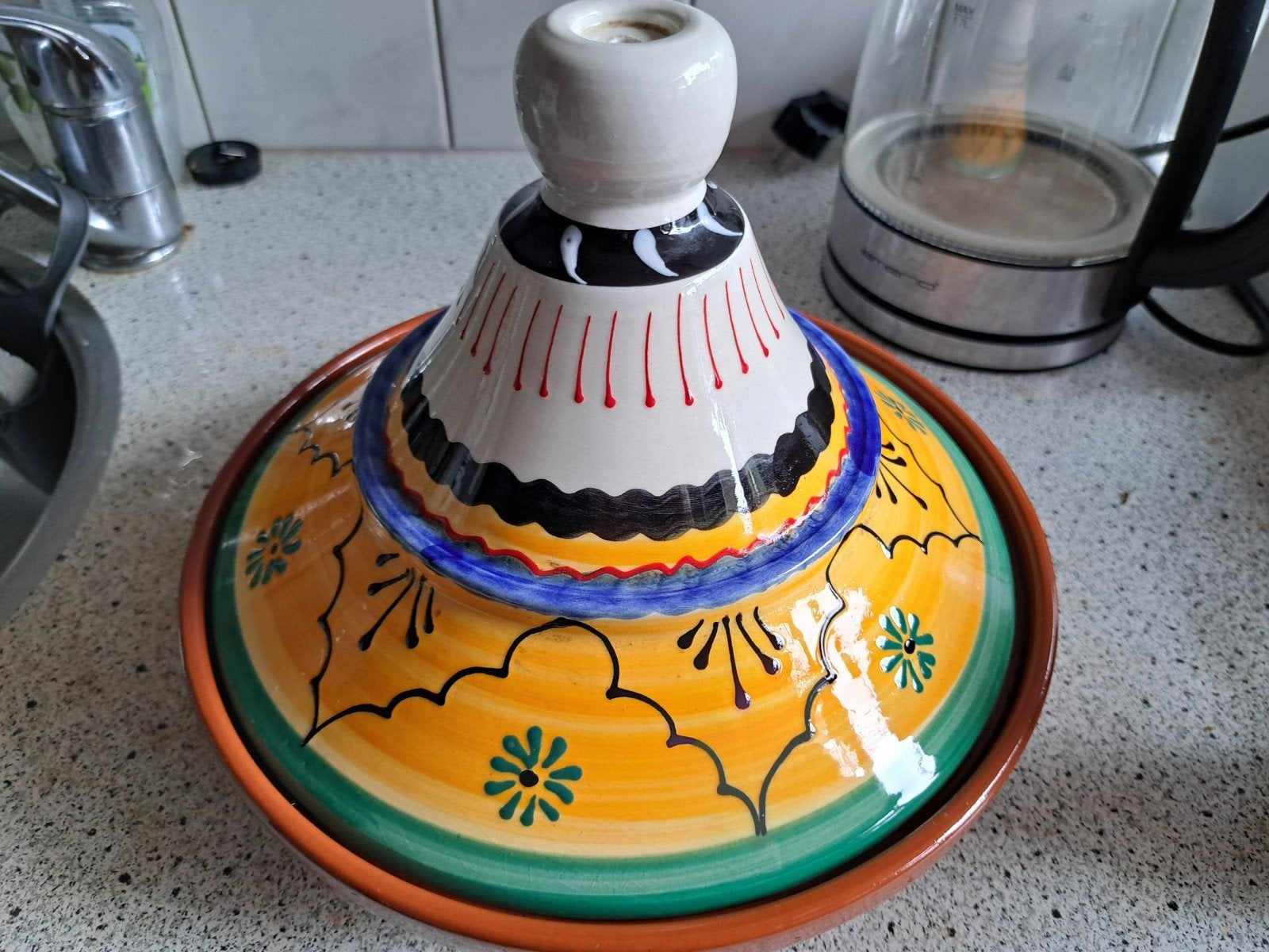 Nieuwe tajine en aardewerken schaal - geschikt voor gas, Ophalen, Overige typen, Nieuw, Steen/keramiek