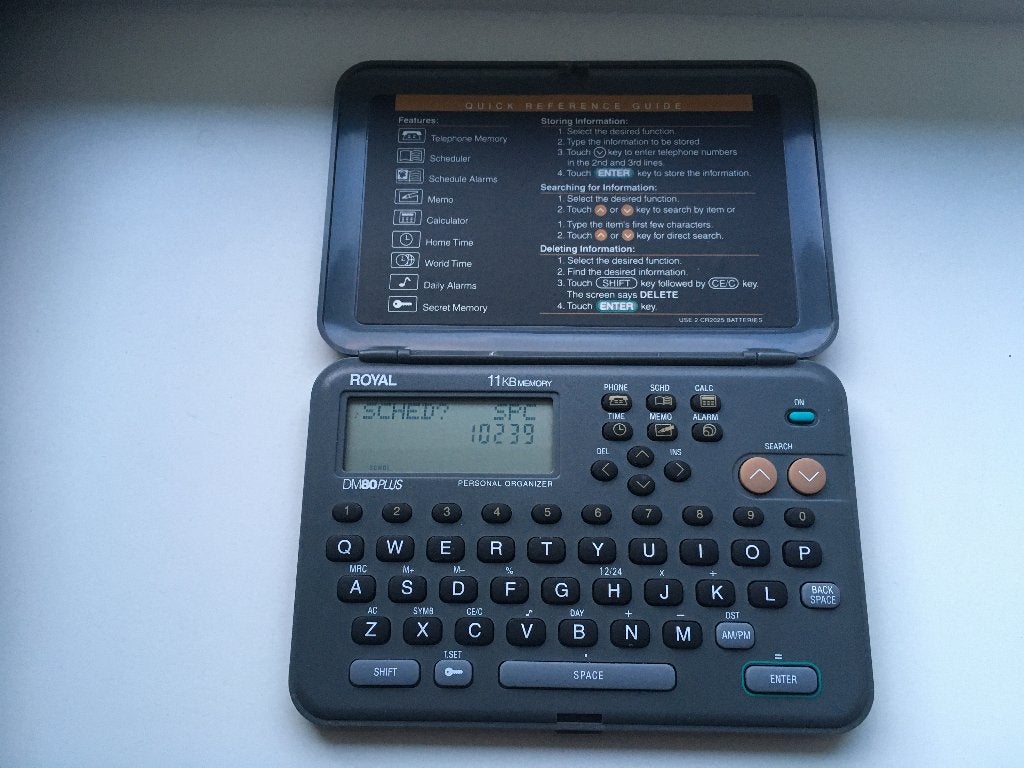 vintage royal dm 80 plus personal organizer memo, Ophalen of Verzenden
