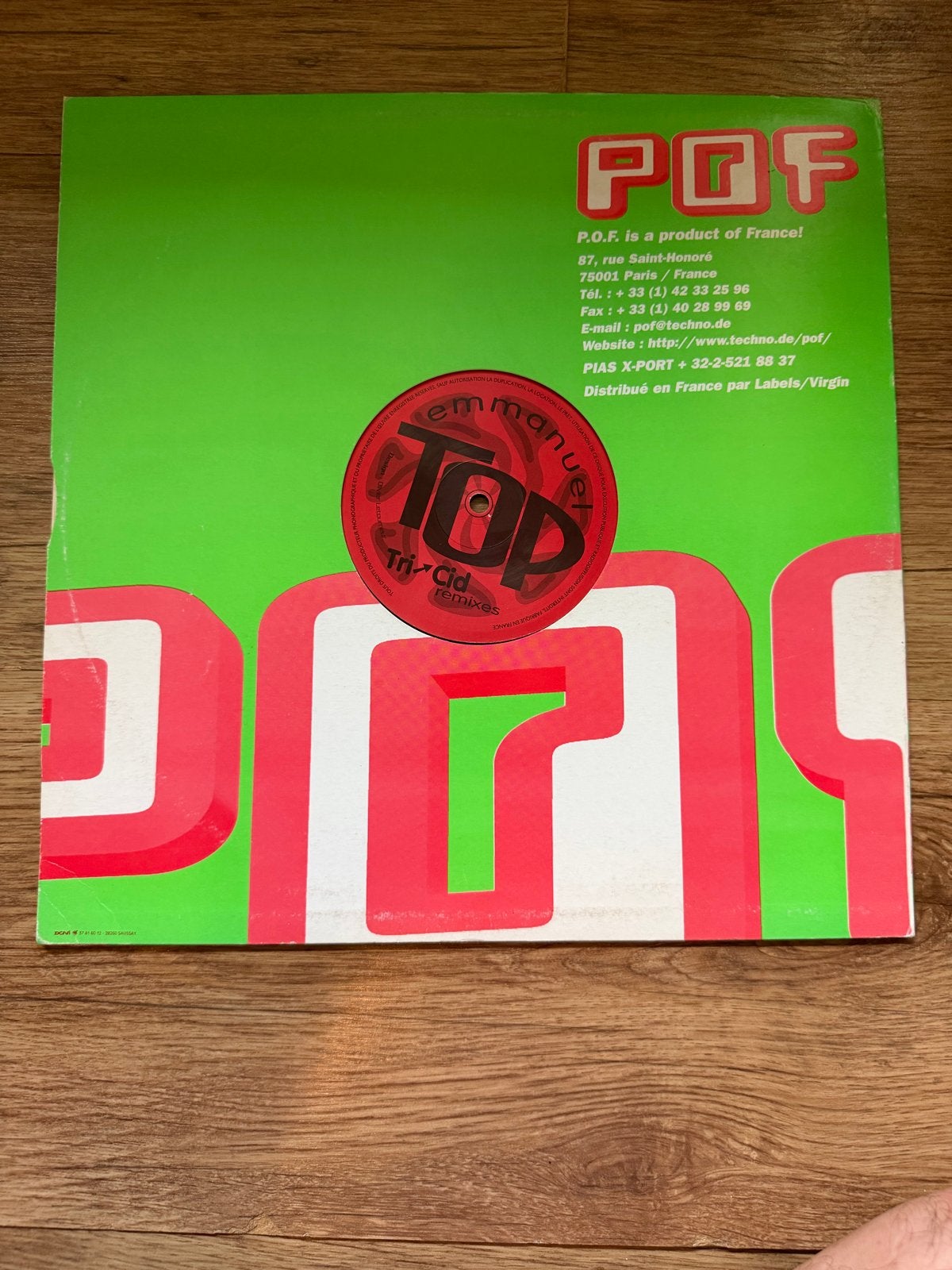 Emmanuel Top - Tri-Cid Remixes (P.O.F. 1996), LP, Gebruikt, Ophalen of Verzenden, Elektronisch