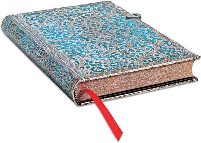 notitieboekje Paperblanks midi Maya Blue Filigree gelinieerd, Diversen, Notitieboeken, Ophalen of Verzenden, Nieuw, A5