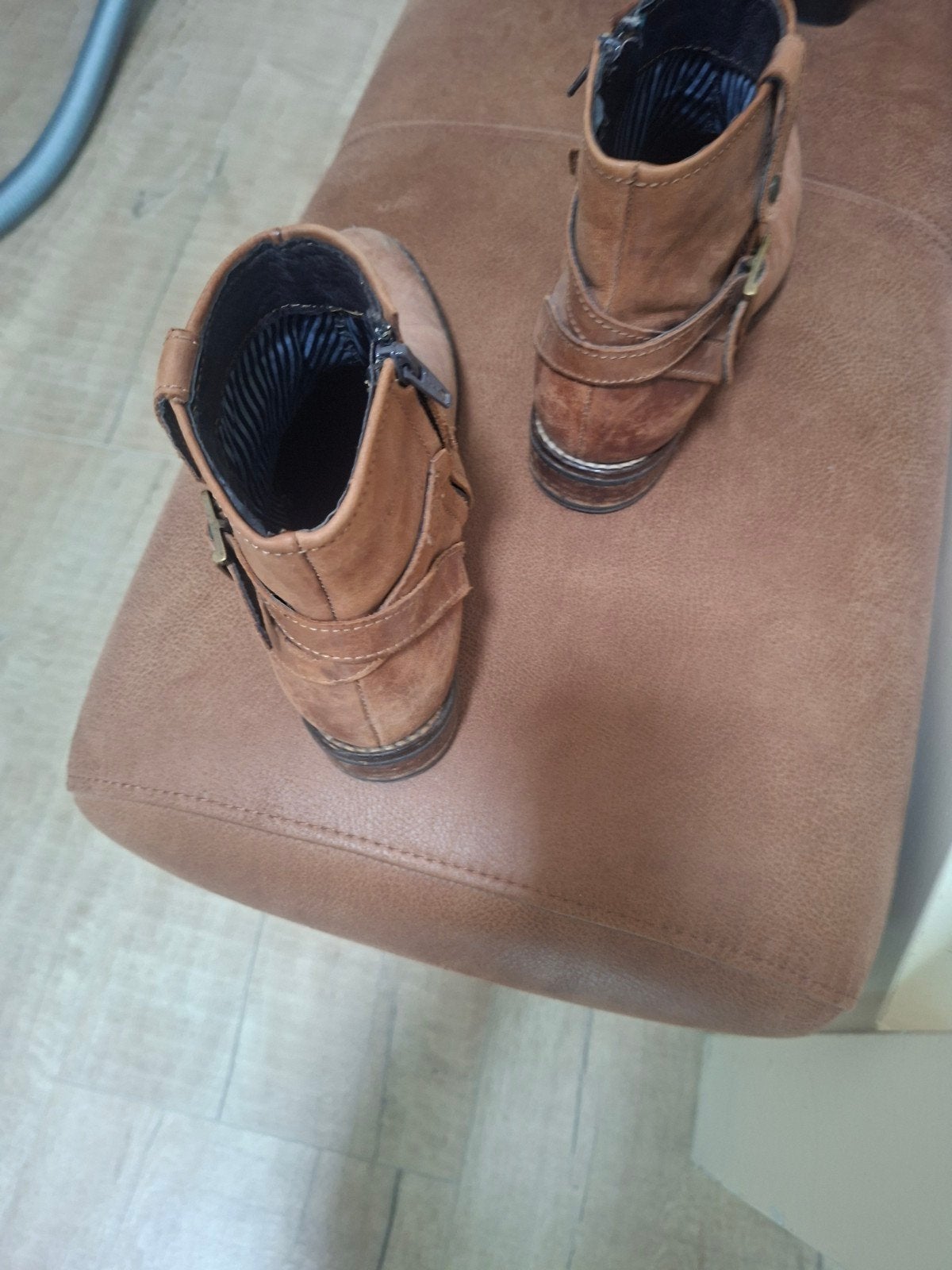 Hush Puppies bruine leren enkellaarzen - Maat 39, Bruin, Lage of Enkellaarzen, Ophalen of Verzenden, Gedragen