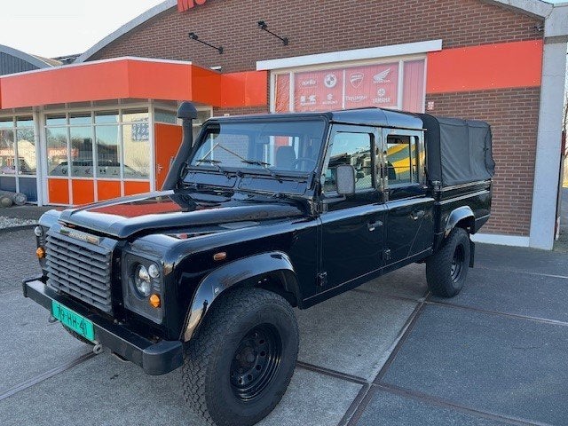 Land Rover Defender 130 Crew Cab CrewCab 2005 grkent btw´er, Auto's, Land Rover, Zwart, 2495 cc, Bedrijf