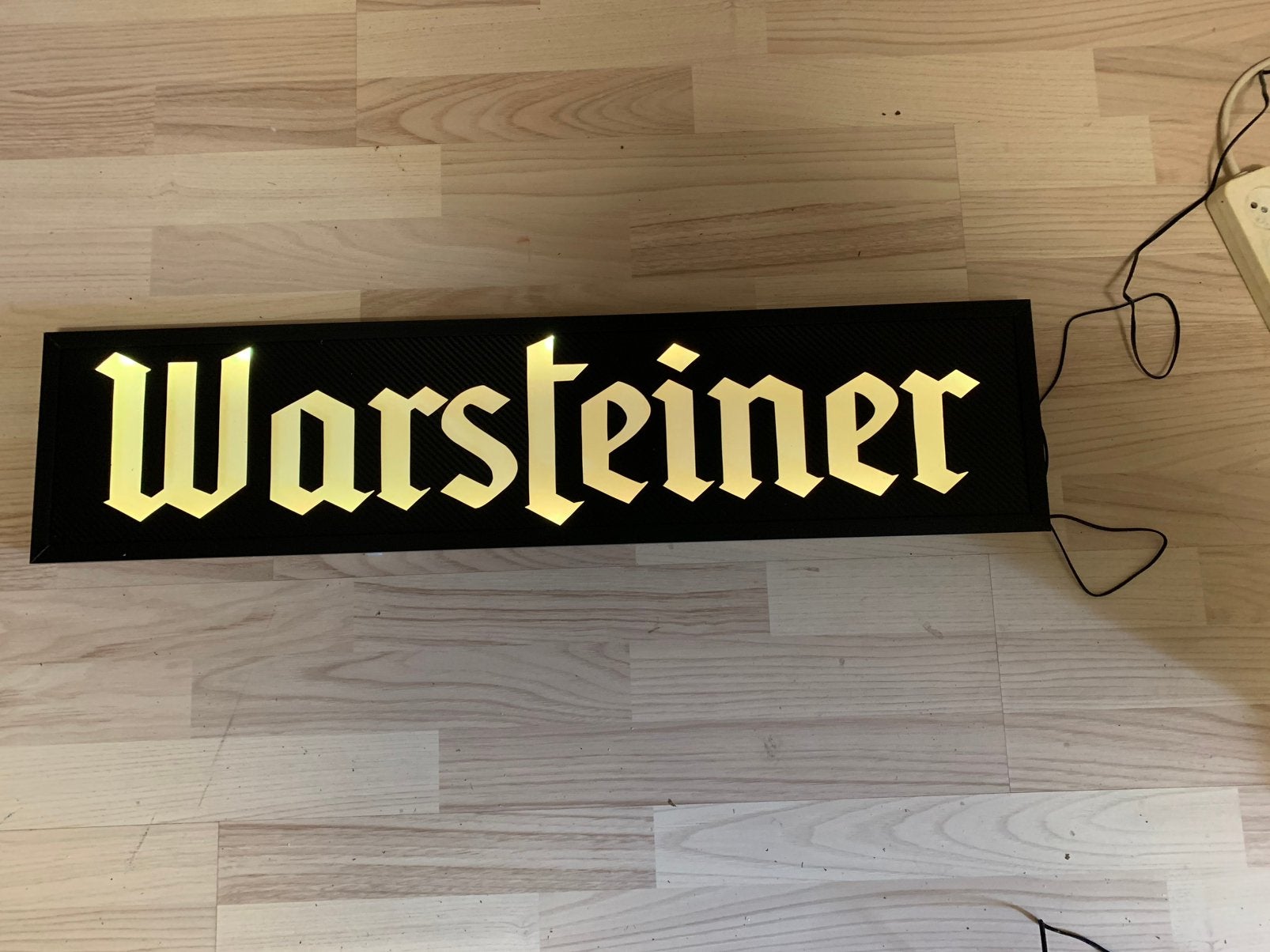 Warsteiner verlichting, Verzamelen, Biermerken, Ophalen of Verzenden, Zo goed als nieuw, Reclamebord, Plaat of Schild, Overige merken