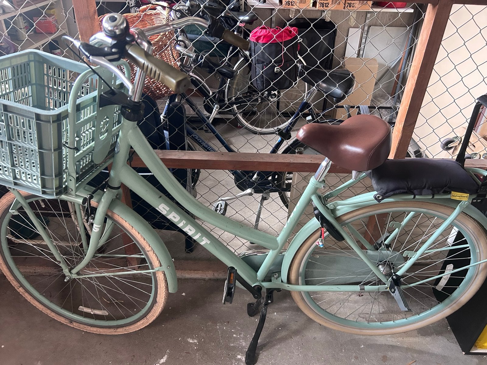 Spirit Cargo Plus N3 Transportfiets Groen 50CM met Kinderzit, Fietsen en Brommers, Gebruikt, Versnellingen, 50 tot 53 cm, Ophalen