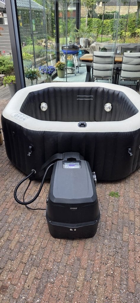 Intex Spa Pure Spa Carbone 4 pers. zwart, Ophalen, Zo goed als nieuw, Filter, Opblaasbaar