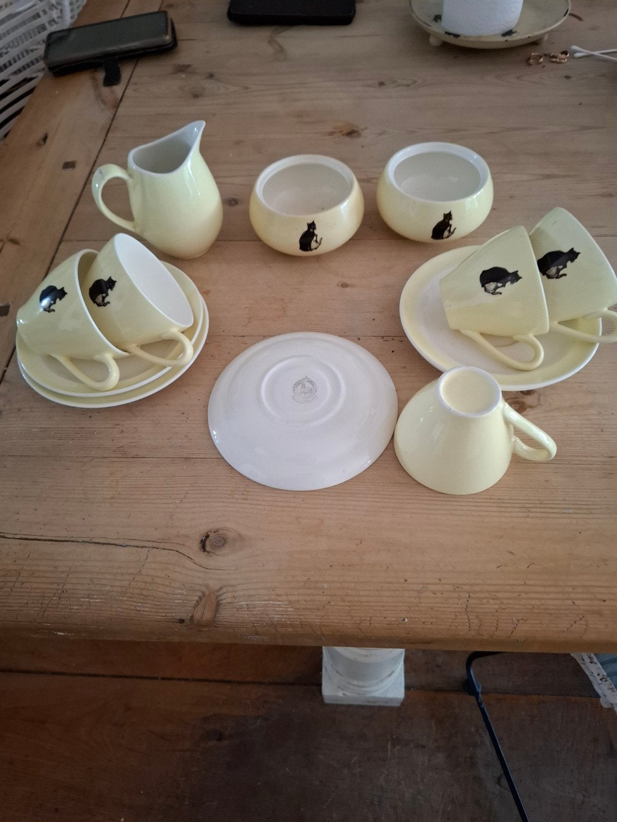 Vintage Zwarte kat servies - Regout, Ophalen of Verzenden