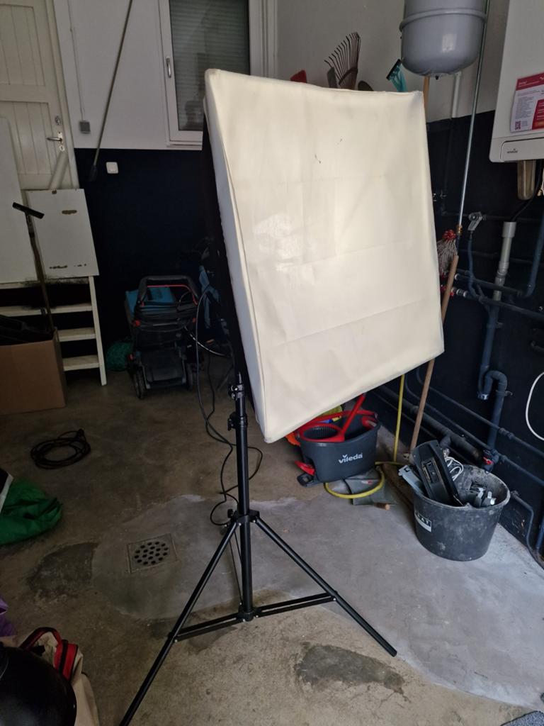 Fotostudio Softbox met Statief en Lamp, Audio, Tv en Foto, Fotografie | Fotostudio en Toebehoren, Ophalen, Gebruikt, Lamp of Flitsset