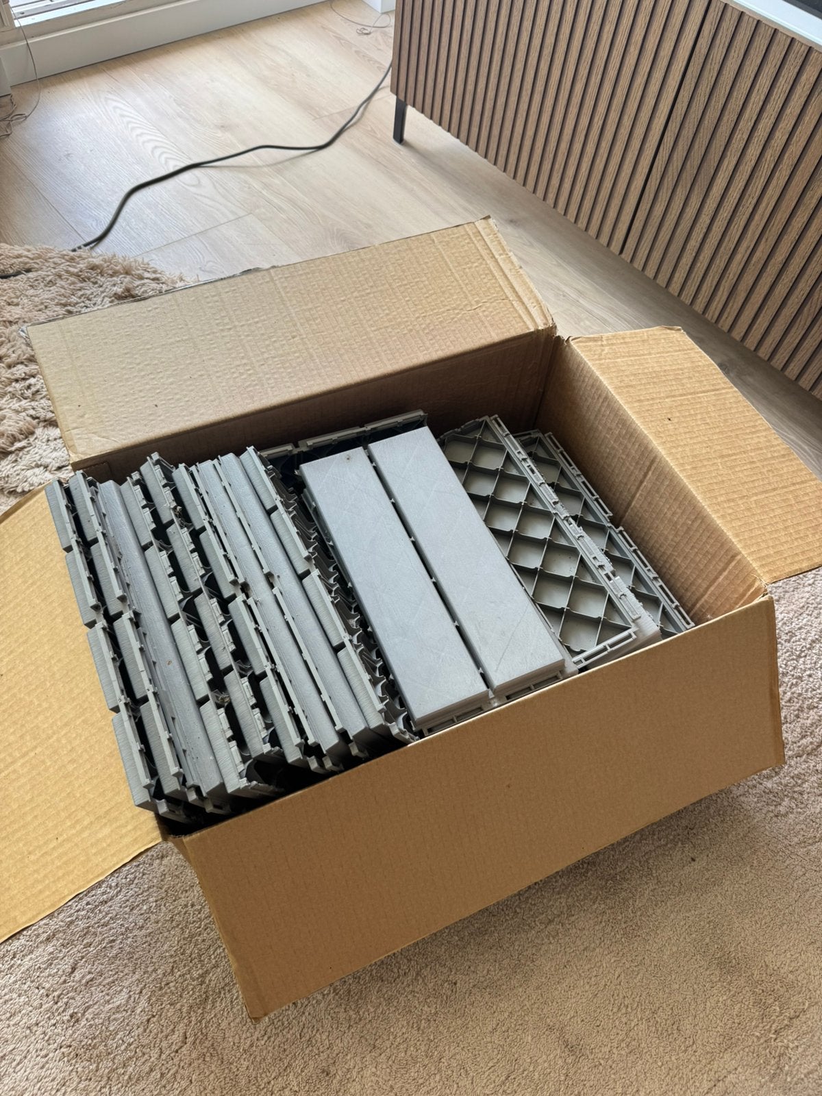 Ikea runnen terrastegels lichtgrijs, Ophalen, Zo goed als nieuw, Kunststof