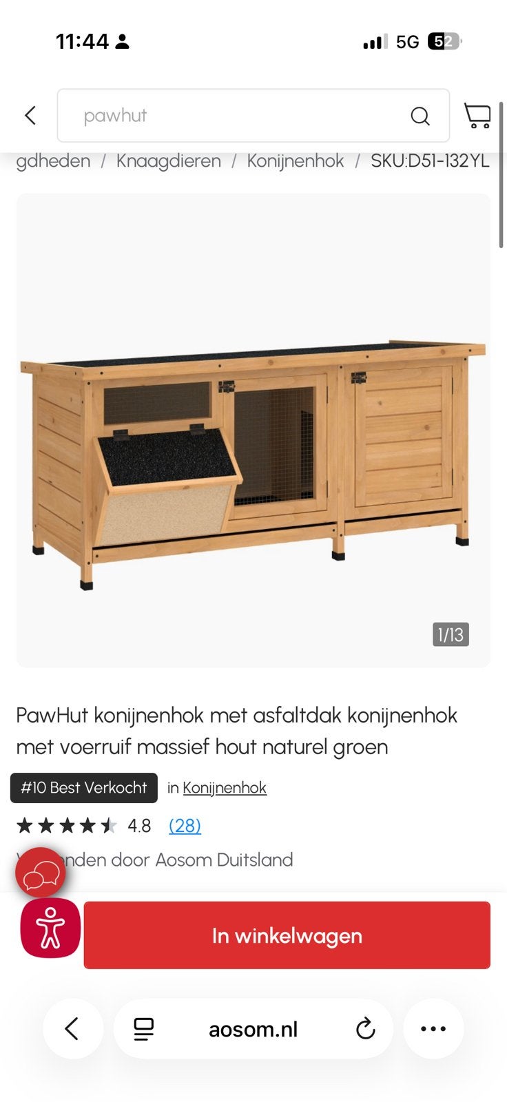 Konijnenhok nog nieuw in doos, Eén persoon, Overige soorten